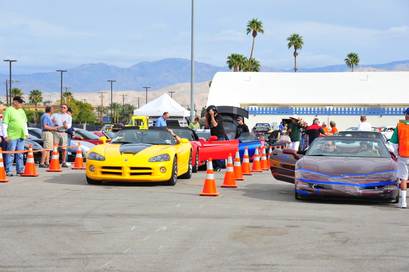 Palm Springs Autox challenge Vettes and Vipers